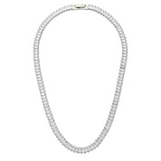E.B.belle Luxury Christmas Jewelry Gift For Ladies Square Tennis Chain Choker Necklace Green Pink White Black Crystal Necklace