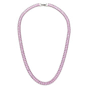 E.B.belle Luxury Christmas Jewelry Gift For Ladies Square Tennis Chain Choker Necklace Green Pink White Black Crystal Necklace