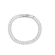 E.B.belle Luxury Christmas Jewelry Gift For Ladies Square Tennis Chain Choker Necklace Green Pink White Black Crystal Necklace