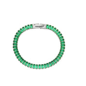 E.B.belle Luxury Christmas Jewelry Gift For Ladies Square Tennis Chain Choker Necklace Green Pink White Black Crystal Necklace