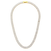 E.B.belle Luxury Christmas Jewelry Gift For Ladies Square Tennis Chain Choker Necklace Green Pink White Black Crystal Necklace