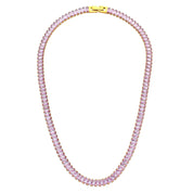 E.B.belle Luxury Christmas Jewelry Gift For Ladies Square Tennis Chain Choker Necklace Green Pink White Black Crystal Necklace