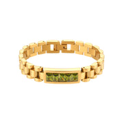 E.B.belle Oringinal Design Black White  3A Zircon Paved Watchband Wrist Bracelets For Women Stainless Steel Gold Plated Bangles